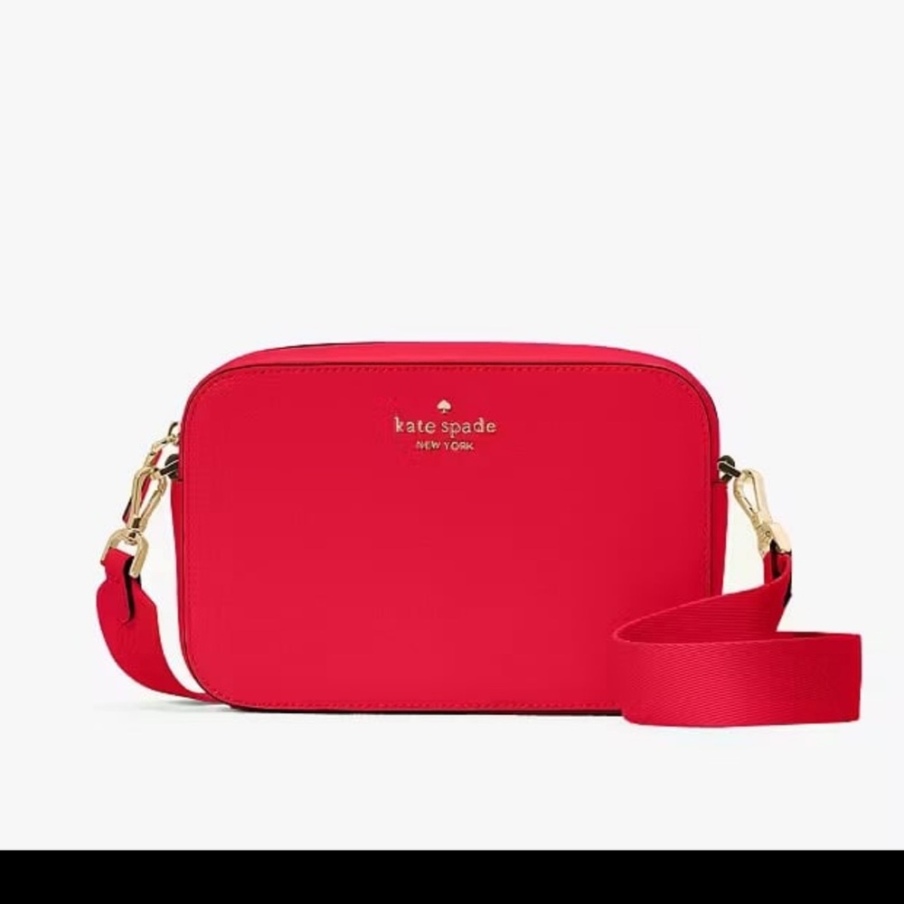 Kate Spade Red Crossbody Camera Bag with Gold Accents!!!